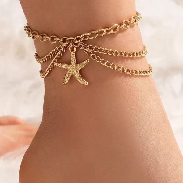 Bracelet de Cheville - Étoile de Mer 🐚