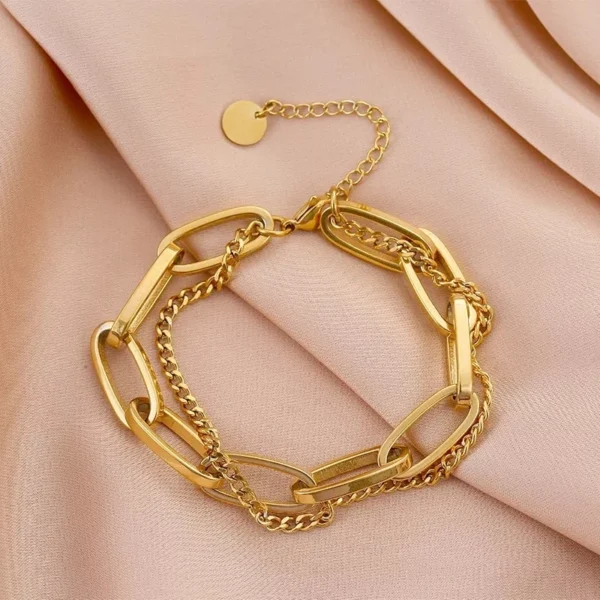 Bracelet Maillons Double Chaîne ✨