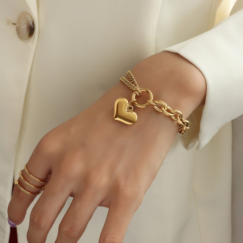 Bracelet Charme Cœur Élégant – Image 2
