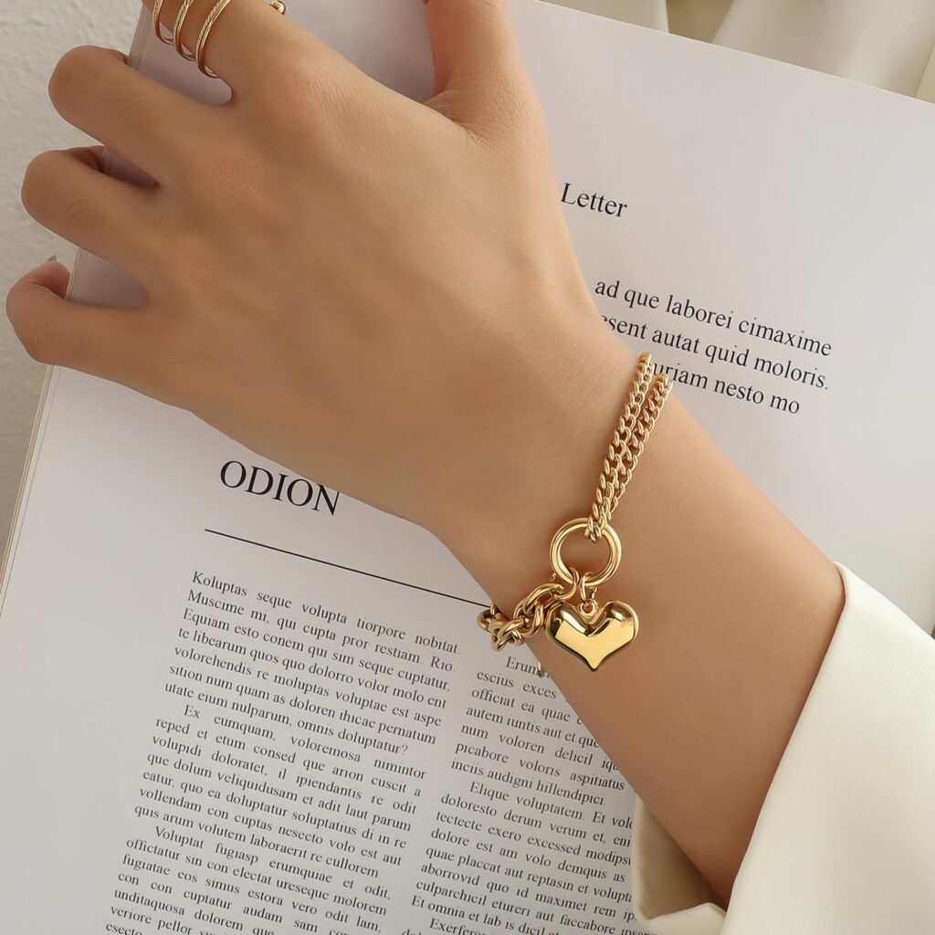 Bracelet Charme Cœur Élégant