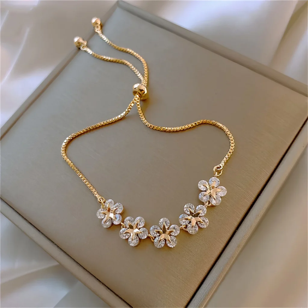 Bracelet Fleurs Brillantes 🌸