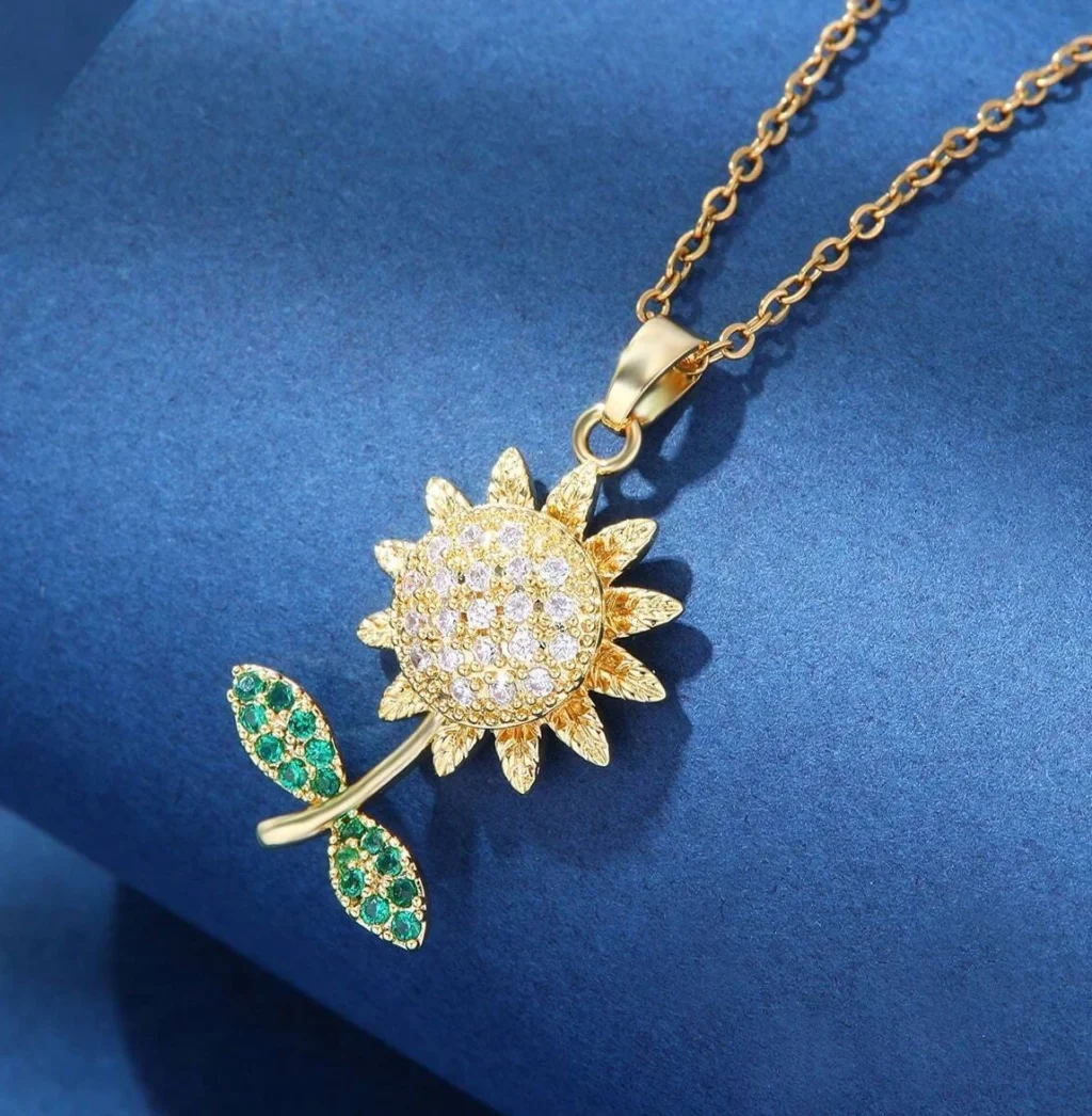 Collier Pendentif Fleur Étincelante 🌼 – Image 2